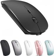 🖱️ black wireless mouse for macbook imac desktop computer chromebook laptop mac windows logo