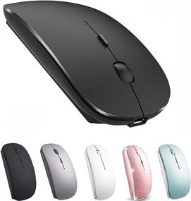 img 4 attached to 🖱️ Black Wireless Mouse for MacBook iMac Desktop Computer Chromebook Laptop Mac Windows