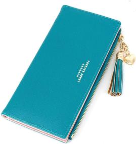 img 4 attached to Wallet Tassel Zipper Clutch Handbag Women's Handbags & Wallets in Wallets