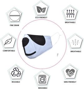 img 2 attached to YUESUO Kids Washable Face Cloth Mask, Reusable Cartoon Cover - Best Gift for Boys and Girls