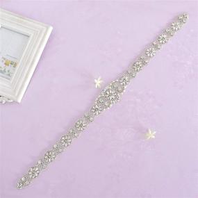 img 3 attached to 💎 Sparkling Rhinestone Applique: Elegant Crystal Women's Wedding Belts and Accessories by Pardecor