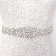 💎 sparkling rhinestone applique: elegant crystal women's wedding belts and accessories by pardecor logo