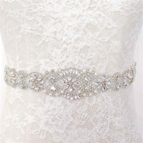 img 4 attached to 💎 Sparkling Rhinestone Applique: Elegant Crystal Women's Wedding Belts and Accessories by Pardecor