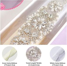 img 1 attached to 💎 Sparkling Rhinestone Applique: Elegant Crystal Women's Wedding Belts and Accessories by Pardecor