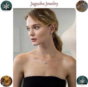 img 2 attached to 💎 Jagucho Sterling Silver/Rose Gold Plated Necklace - Dainty Chain with Pendant, Jewelry for Women and Teen Girls - Y Pendant Necklaces, Gift