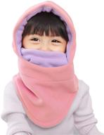 🧣 child winter windproof cap, kid's thermal balaclava face mask for cold weather, neck warmer, adjustable full face cover logo