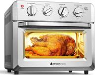 🍕 dreamiracle 21 quart 7-in-1 air fryer toaster oven combo for chicken, pizza, cookies, 1550w, 4 accessories included, easy timer control bake broil toast setting, 6-slice - countertop dehydrator логотип