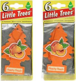 img 1 attached to 🍑 Peachy Peach Little Trees Cardboard Hanging Air Fresheners - Pack of 12 - Ideal for Cars, Homes & Offices!
