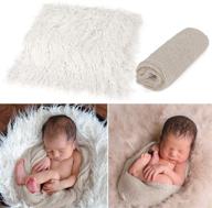 📸 aniwon 2-piece baby photo props: long ripple wraps for newborn photography, diy blanket mat for baby boys and girls logo