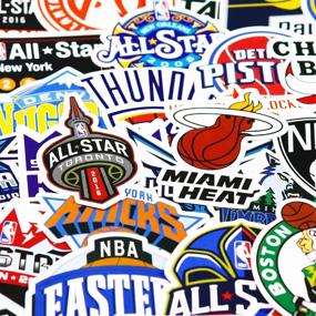img 1 attached to 43 Pcs NBA Stickers Set: 30 Basketball Team Logo Stickers & 13 All-Star Logo Stickers for Laptops, Boys, Vinyl Sports Decals