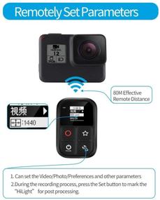 img 2 attached to 📷 TELESIN Upgraded Smart WiFi Remote Control with LCD Screen Indicator for GoPro Max Hero 8/7/6/5 Black, Hero 4, Session 4/5 - Waterproof Camera Controller and Accessories