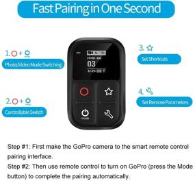 img 3 attached to 📷 TELESIN Upgraded Smart WiFi Remote Control with LCD Screen Indicator for GoPro Max Hero 8/7/6/5 Black, Hero 4, Session 4/5 - Waterproof Camera Controller and Accessories