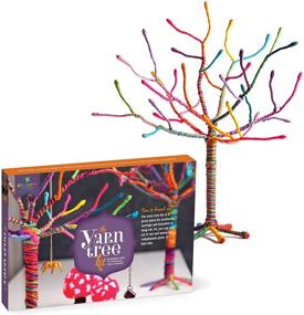 img 1 attached to 🌳 Craft-tastic - Yarn Tree Kit - DIY Craft Kit for Creating an 18" Tall Jewelry Organizer