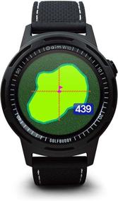 img 2 attached to 🏌️ Golf Buddy Aim W10 Bluetooth беспроводные гольф GPS смарт-часы Ранжировщик комплект - черные, с 5 маркерами для мяча и 1 клипом для шапки.