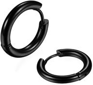 hypoallergenic 316l surgical stainless steel huggie hoop earrings for men, women, and girls - choose your perfect size! logo