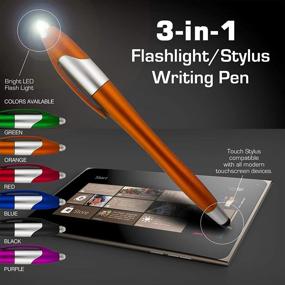 img 1 attached to 12 Pack Stylus Pens: Multi-Color, 3-in-1 - Ball Point Pen, Capacitive Stylus, LED Flashlight - Ideal for Home, Work, Doctors, and Nurses