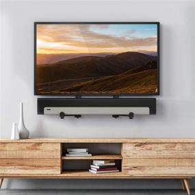 img 3 attached to Кронштейн WALI для планшетов Sound Bar для телевизора – универсальный держатель, нескользящая основа, расширяемый от 1,6 до 7,2 дюймов, поддерживает до 33 фунтов, черный.