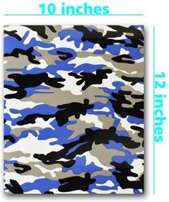 img 1 attached to 🔵 Camouflage Patterned Heat Transfer Vinyl (HTV) in Army Blue - Iron On Vinyl Patches for DIY Clothing, Shirts, Bags, Hats, Socks