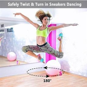 img 3 attached to 🩰 LAMANTOP Dance Socks for Smooth Floor Dancing: Enhance Dance Moves on Wood Floors, Over Sneakers