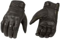 🧤 milwaukee leather premium leather perforated cruiser gloves mg7500 (l) - superior comfort and style for men logo