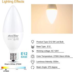 img 2 attached to 💡 Ascher Non-Dimmable Candelabra Equivalent Chandelier