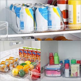 img 2 attached to 🥗 BPA Free Plastic Refrigerator Organizer Bins - 7 Pack: 2 Large + 4 Medium Food Storage Bins & 1 Egg Holder for Freezer, Kitchen Cabinet, Pantry Organization and Storage