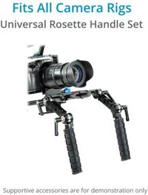 img 3 attached to 🎥 CAMTREE Hunt 19mm/15mm Rosette Handle Set (CH-1915-RH) Ergonomic Handgrip Support for Rod Rail, Camera Shoulder Rig Kit