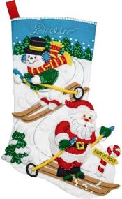 img 1 attached to 🛍️ Buy Bucilla Felt Stocking Applique Kit, 18" - Downhill Skiers - Best Deals