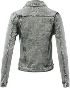 img 3 attached to FashionMille Women Vintage Washed Jacket FWJ1133 MARSALA S Women's Clothing