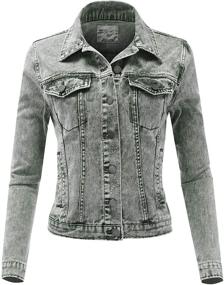 img 4 attached to FashionMille Women Vintage Washed Jacket FWJ1133 MARSALA S Women's Clothing