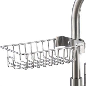 img 4 attached to 🧽 Organize Your Kitchen Accessories with HANZE Stainless Steel Faucet Sponge Holder Sink Caddy - Featuring Longer Screws