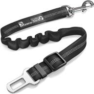 adjustable elastic bungee seat belt for dogs, black car travel accessories for dogs with buffer logo