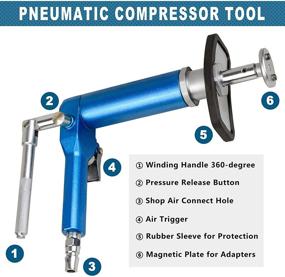 img 3 attached to 🔧 Powerful 23PCS Air Powered Brake Caliper Wind Back Tool Kit: Achieve Quick and Easy Brake Caliper Piston Compressor Rewind with WISPAUSU's Pneumatic Brake Pump Adjusting Tool and Adapters