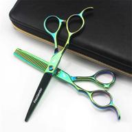 🔪 high-quality freelander 6.0 inch left-handed professional hair scissors: straight & thinning barber shears made with japan 440c steel for left-handed hairdressers logo