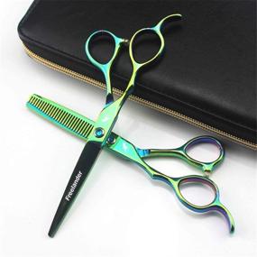 img 4 attached to 🔪 High-Quality Freelander 6.0 Inch Left-Handed Professional Hair Scissors: Straight & Thinning Barber Shears made with Japan 440C Steel for Left-Handed Hairdressers