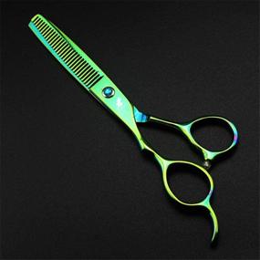 img 2 attached to 🔪 High-Quality Freelander 6.0 Inch Left-Handed Professional Hair Scissors: Straight & Thinning Barber Shears made with Japan 440C Steel for Left-Handed Hairdressers