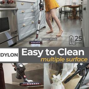 img 3 attached to 🧹 RoomieTEC 2-in-1 Cordless Stick Vacuum Cleaner, Powerful 120W Suction, Stainless Steel and HEPA Filters, Suitable for Floor, Carpet, and Pet Hair - Model RMDY595