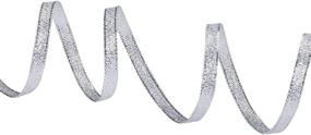img 2 attached to 🎀 Molshine 125 Yard (5 Rolls) Silver Organza Ribbons - Shimmering Sheer Thin Glitter Ribbon for DIY, Crafts, Gift Wrapping, Christmas Decorations - Width: 6mm (1/4 inch)