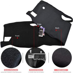 img 2 attached to 🔒 XUKEY Dash Cover Mat for Toyota Tacoma 2016-2020 - Premium Dashboard Protection