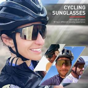 img 3 attached to 🚴 KAPVOE Polarized Cycling Sunglasses: Ideal Eyewear for Women & Men for Mountain Biking, MTB, Bicycle Riding & Motorcycle