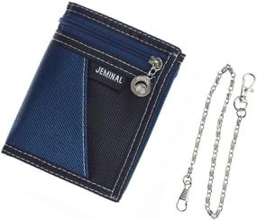 img 4 attached to 💼 Compact and Stylish JEMINAL Canvas Vertical Wallets Purse: A Must-Have Accessory for Organized Fashion Lovers