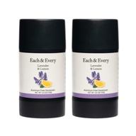 🌿 aluminum-free deodorant for sensitive skin - lavender & lemon scent, essential oils, plant-based packaging, 2-pack, 2.5 oz logo