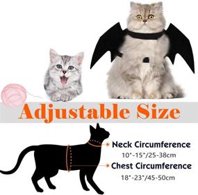 img 1 attached to 🦇 SIHUAN Pet Cat Bat Wings: Perfect Halloween Party Decoration and Cosplay Bat Costume for Dogs and Cats