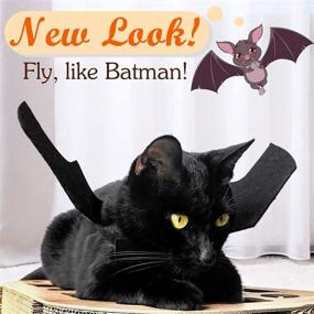 img 4 attached to 🦇 SIHUAN Pet Cat Bat Wings: Perfect Halloween Party Decoration and Cosplay Bat Costume for Dogs and Cats