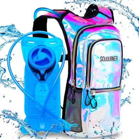 img 4 attached to Sojourner Rave Hydration Pack Backpack with 🎒 2L Water Bladder for Festivals, Hiking, Biking, and More