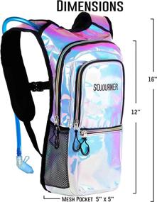 img 2 attached to Sojourner Rave Hydration Pack Backpack with 🎒 2L Water Bladder for Festivals, Hiking, Biking, and More