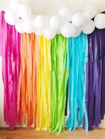 img 1 attached to Vibrant Party Streamers: 12 Rolls of Crepe Paper Streamers for Colorful Decorations!