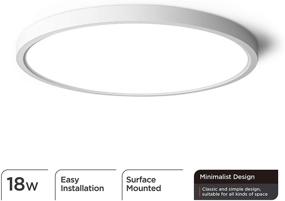 img 3 attached to 🔆 Taloya LED Ceiling Light Flush Mount: 8.9 Inch, 18W, Thin Surface Lamp for Various Rooms - Porch, Dining, Utility, Laundry, Basement, Entryway, Stairway, Kitchen (Neutral White 4000K)