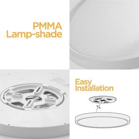 img 1 attached to 🔆 Taloya LED Ceiling Light Flush Mount: 8.9 Inch, 18W, Thin Surface Lamp for Various Rooms - Porch, Dining, Utility, Laundry, Basement, Entryway, Stairway, Kitchen (Neutral White 4000K)