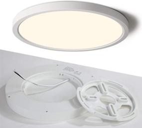 img 4 attached to 🔆 Taloya LED Ceiling Light Flush Mount: 8.9 Inch, 18W, Thin Surface Lamp for Various Rooms - Porch, Dining, Utility, Laundry, Basement, Entryway, Stairway, Kitchen (Neutral White 4000K)